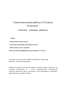 Самостоятельные работы в 10 классе по разделу :