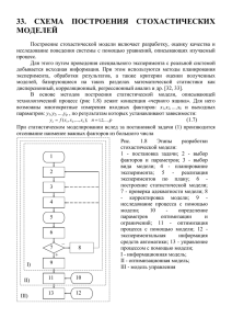 33.  СХЕМА  ПОСТРОЕНИЯ  СТОХАСТИЧЕСКИХ МОДЕЛЕЙ