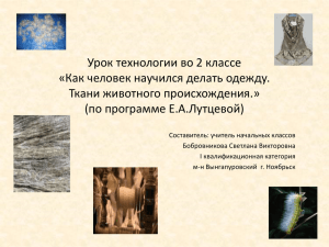 Урок технологии во 2 классе «Как человек научился делать одежду.