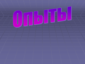 Опыт № 1