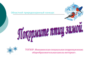 Исследовательский проект на тему "Покормите птиц зимой"