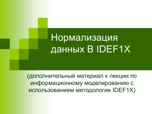 Нормализация данных В IDEF1X