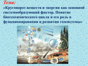 Презентация к уроку по теме «Круговорот веществ в биосфере»