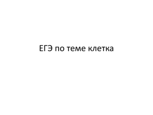 ЕГЭ по теме клетка