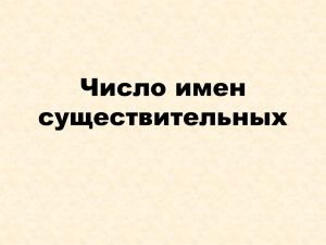 Число имен существительных