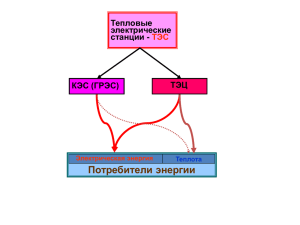 Потребители энергии Тепловые электрические станции -