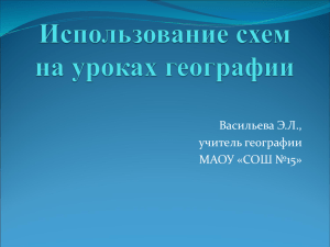 Использование схем на уроках географии