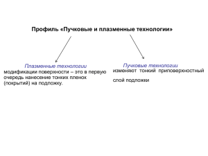 Профиль «Пучковые и плазменные технологии»