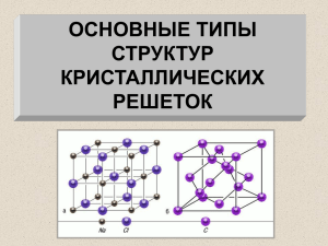 Основные типы кристаллических решёток