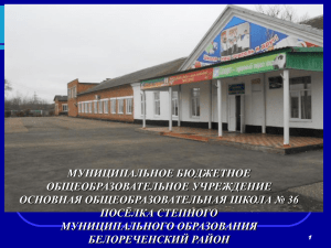 Презентация МБОУ ООШ 36