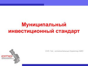 Муниципальный инвестиционный стандарт (Презентация)