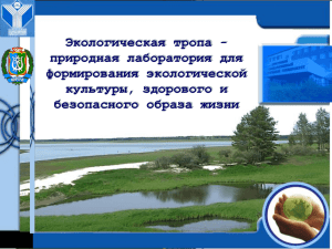 Экологическая тропа - природная лаборатория для формирования экологической культуры, здорового и