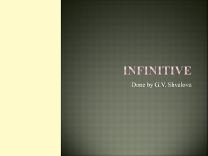 INFINITIVE