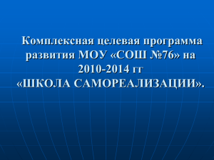 Тема: «Программа развития начальной школы».