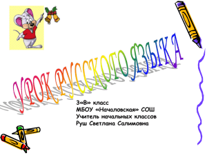 3«В» класс МБОУ «Началовская» СОШ Учитель начальных классов Руш Светлана Салимовна