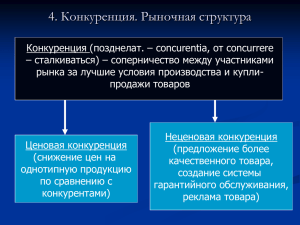 Конкуренция. Рыночная структура