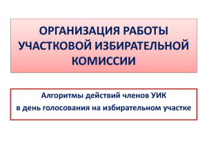 Действия членов УИК в день голосования