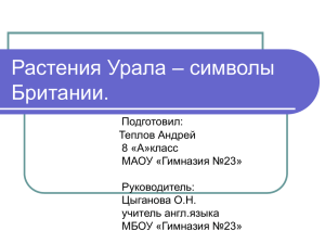 Растения Урала – символы Британии.