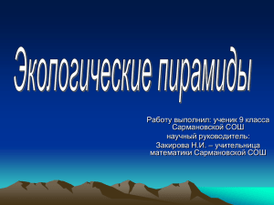 Работу выполнил: ученик 9 класса Сармановской СОШ научный руководитель: Закирова Н.И. – учительница