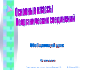 Подготовил учитель химии и биологии Коровин С.И.    ...