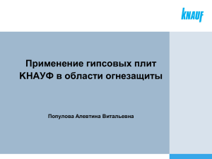 Презентация огнезащитной продукции корпорации «Knauf».