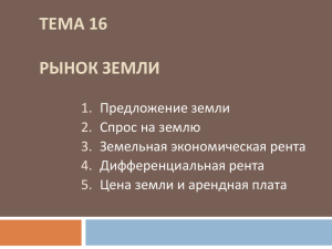 Рынок земли