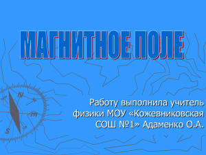 Работу выполнила учитель физики МОУ «Кожевниковская СОШ №1» Адаменко О.А.