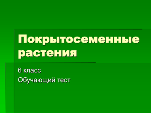 Покрытосеменные растения