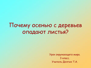 Почему осенью с деревьев опадают листья?