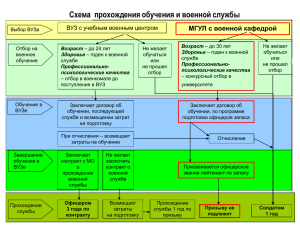 Схема прохождения обучения и военной службы