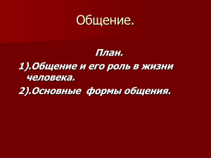 Виды общения