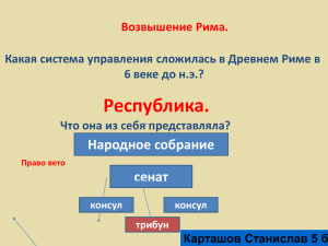 753 г. до н.э. Установление республики