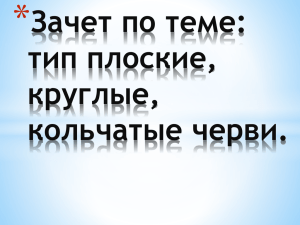 * Зачет по теме: тип плоские, круглые,