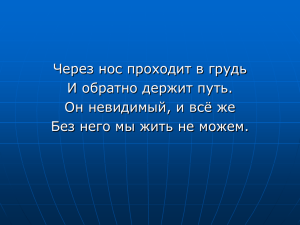 Через нос проходит в грудь И обратно держит путь.