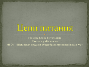 Громова Елена Витальевна Учитель 3 «В» класса