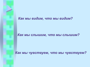 анализатор» и «органы чувств»