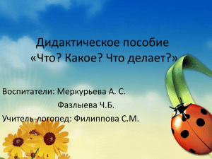 Какое? Что делает?