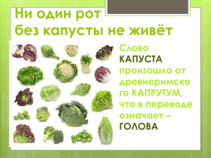 Ни один рот без капусты не живёт Слово произошло от