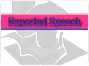 Reported Speech