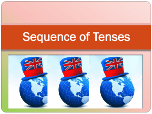 Sequence of Tenses