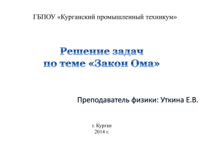 ГБПОУ «Курганский промышленный техникум» г. Курган 2014 г.