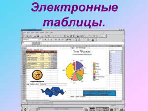 Информатика электронные таблицы