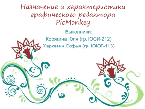 Назначение и характеристики графического редактора PicMonkey