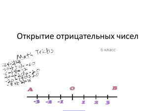 Открытие отрицательных чисел 6 класс