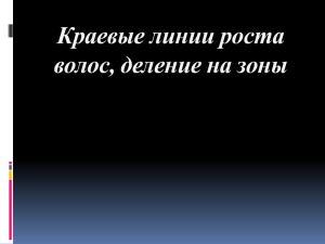 Краевые линии роста волос, деление на зоны