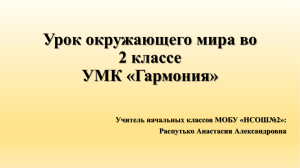 Урок окружающего мира во 2 классе