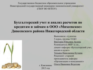 Государственное бюджетное образовательное учреждение Нижегородский государственный инженерно-экономический университет