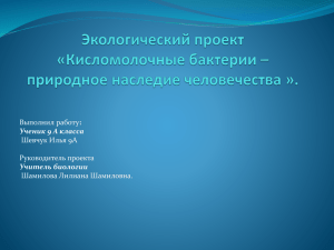 Определение количества бифидобактерий в кисломолочных