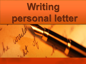 Writing Letters