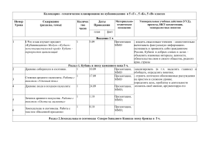 Кубановедение  ФГОС КТП 5  2018 и 8 2016  учитель  кубановедения МБОУ Гимназии №6 г. Тихорецка Бурханова Е.Ф.